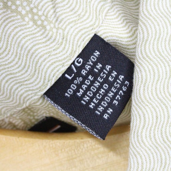 Vintage 6A By Axis Shirt Men's Casual Beige Short Sleeve Button Down Floral Sz L - Picture 5 of 8